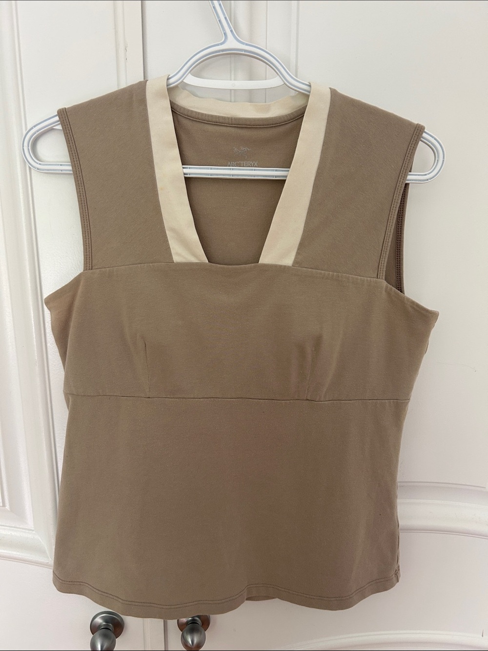 Arc'teryx Tan and Cream Sleeveless Tank Top